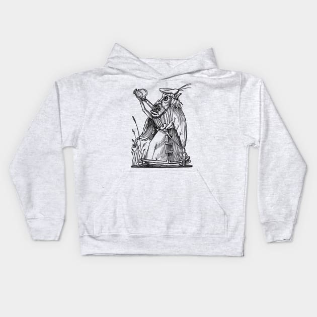 Grotesque #85 The Drolatic Dreams of Pantagruel (1565) Kids Hoodie by n23tees